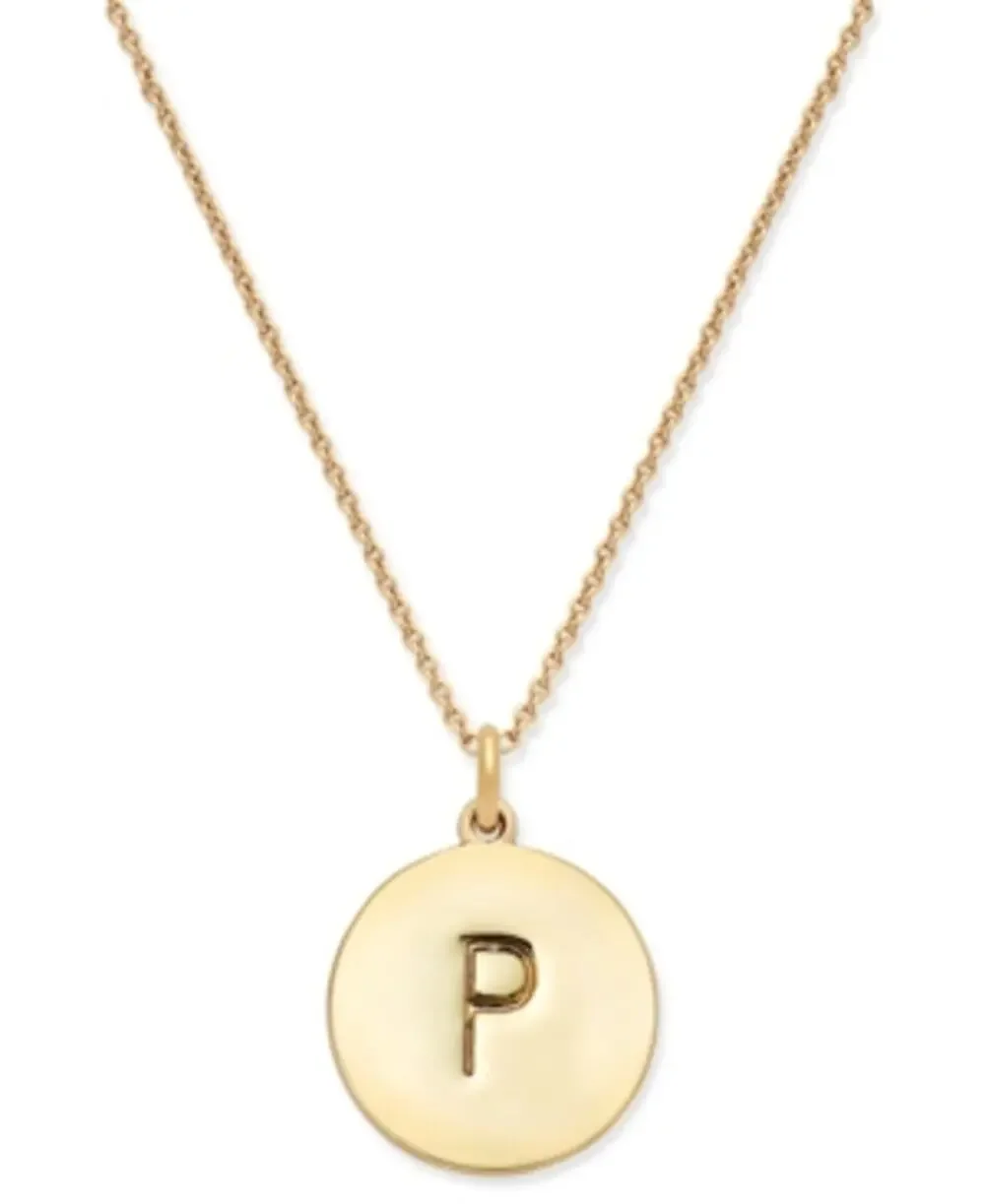 NWT kate spade new york Initial Pendant, P Gold, One Size